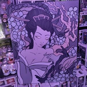 Geisha thoughts" artist/Anthony Trayer 24x24 Original artwork